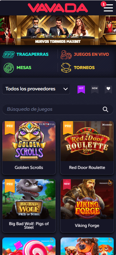 vavada casino versión móvil