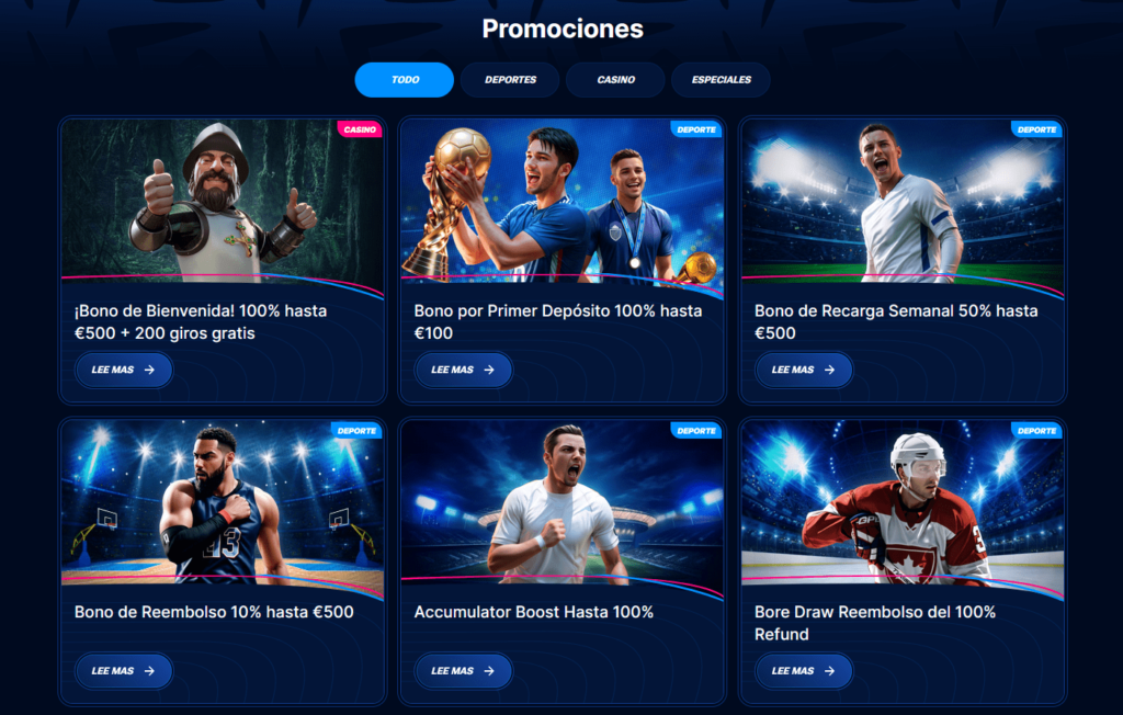 Promociones y Bonos en Boomerang Bet