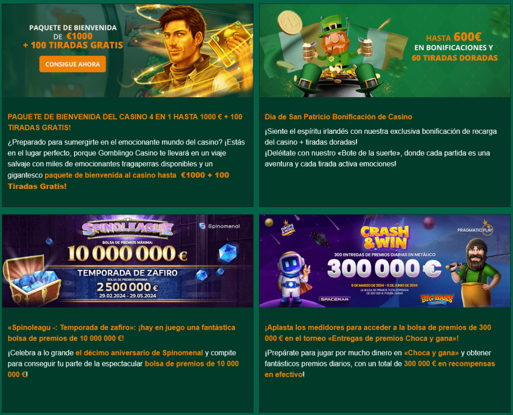 Bonificaciones y Ofertas en Gomblingo Casino