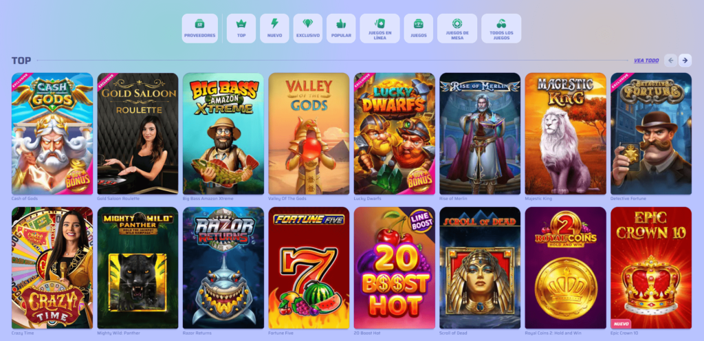 Juegos en Spinrollz Casino