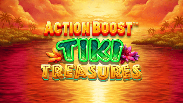 action boost tiki treasures slot logo