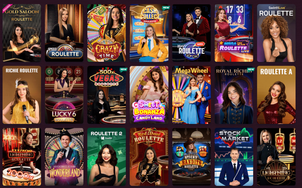 Juegos en vivo de 5Gringos Casino