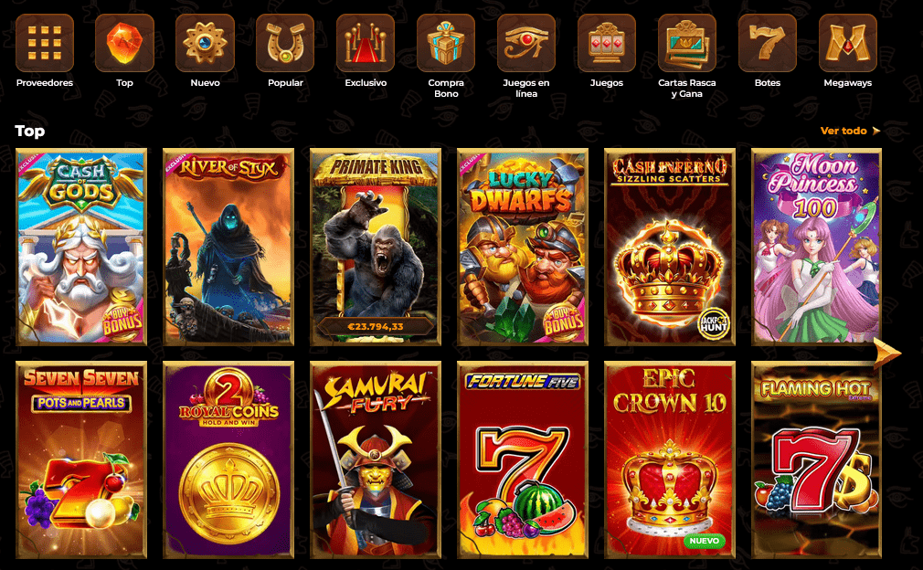 Catálogo de juegos de AmunRa Casino