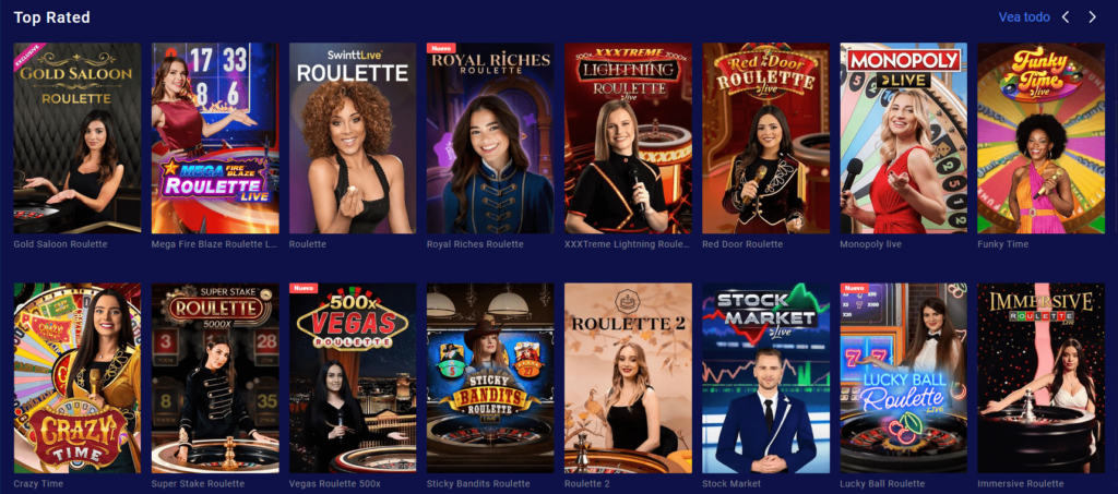 Juegos en Vivo en Frumzi Casino