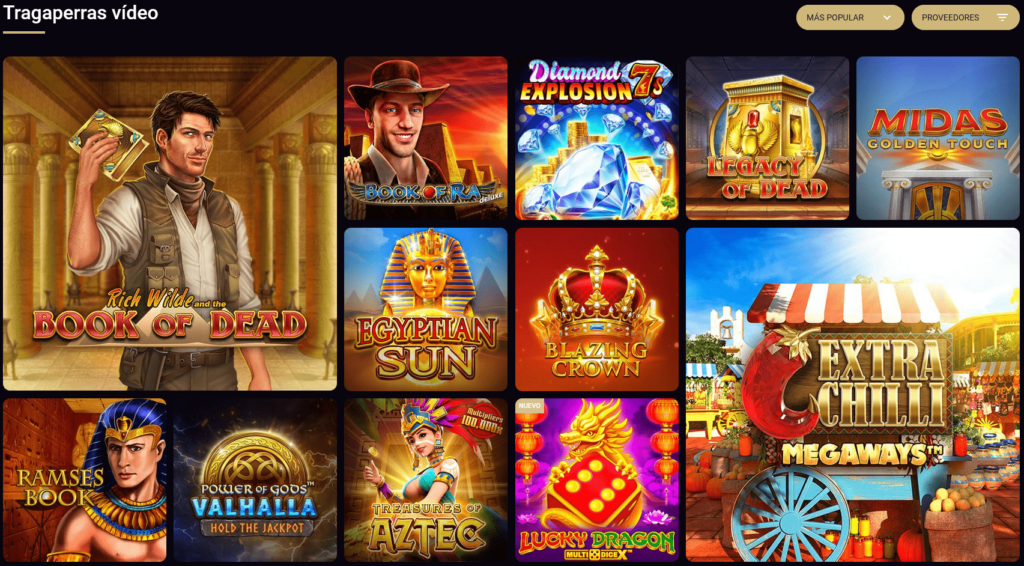 Catálogo de Juegos de Slotsvil Casino