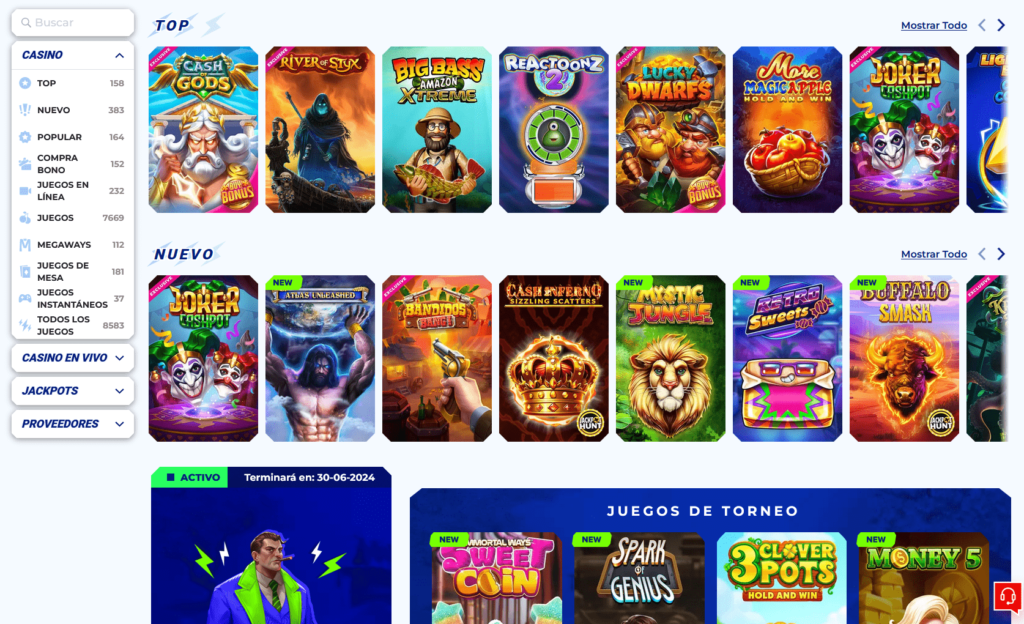 Juegos en Sportaza Casino