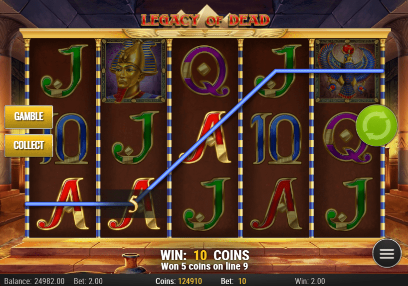 legacy of dead slot jugabilidad