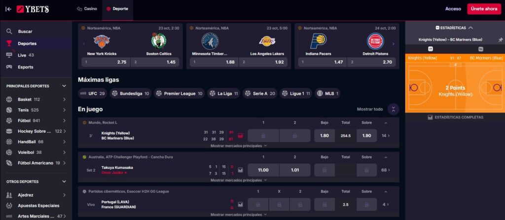 Apuestas Deportivas en Ybets Casino