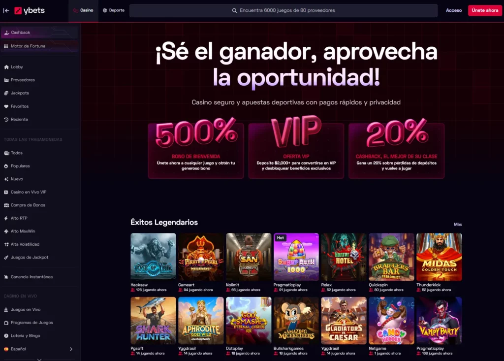 Ybets Casino Pagina Principal