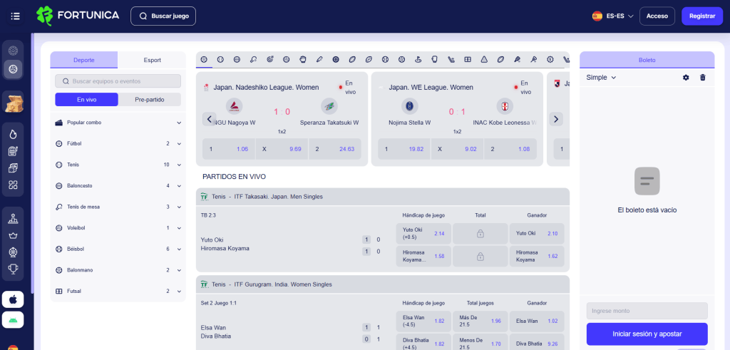 Apuestas Deportivas en Fortunica